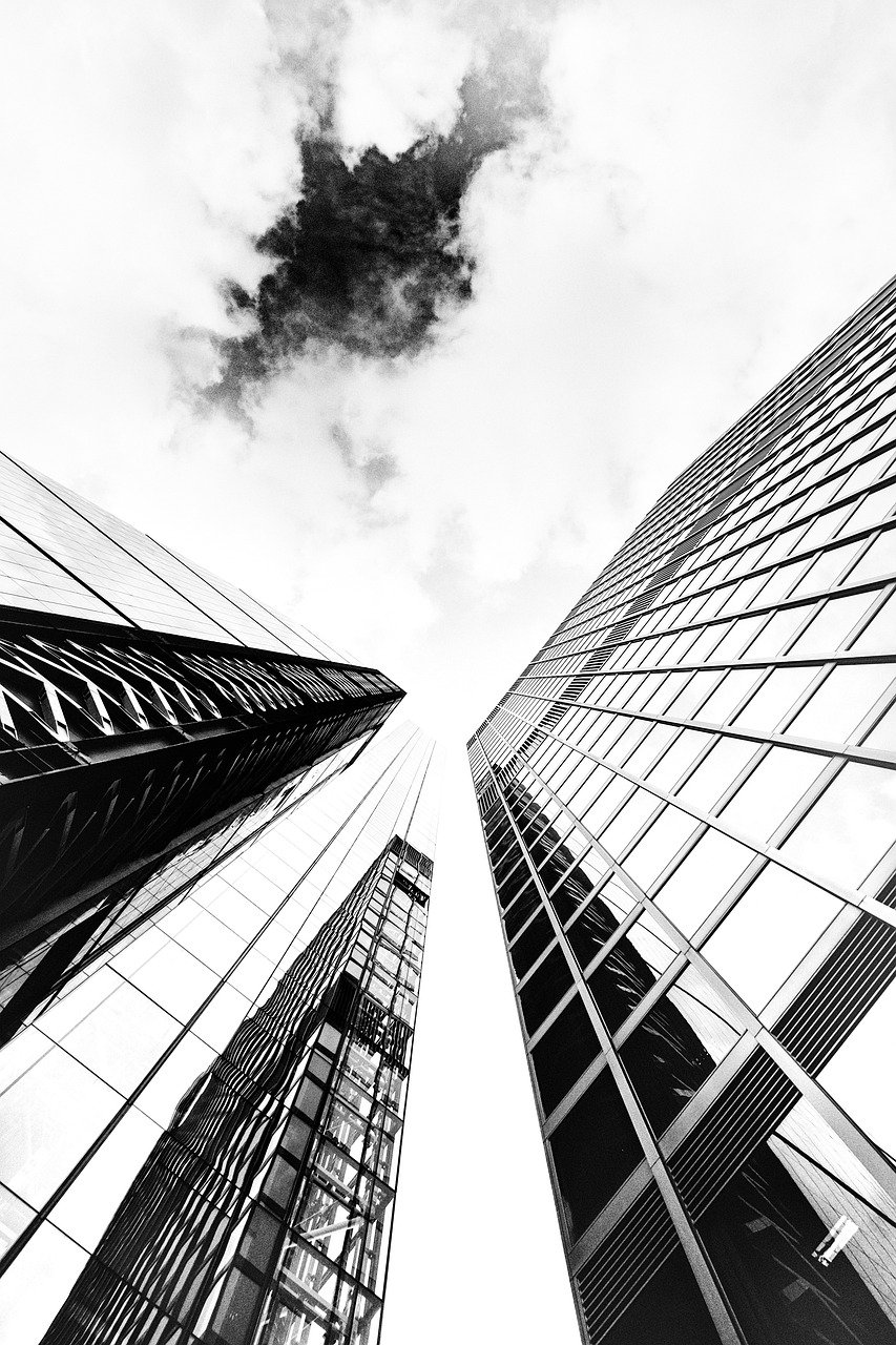 buildings, architecture, windows, reflection, office, corporate, business, city, urban, high rises